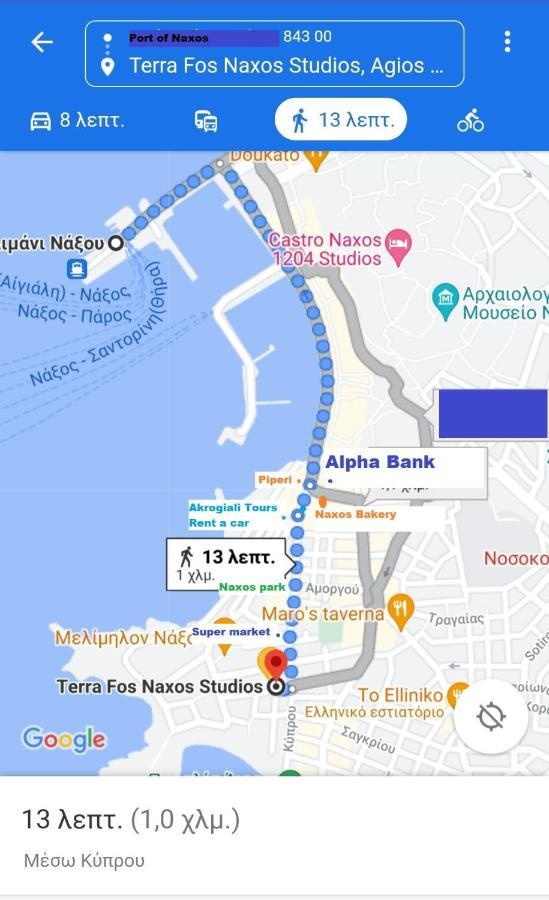 Terra Fos Naxos Studios Naxos City ภายนอก รูปภาพ